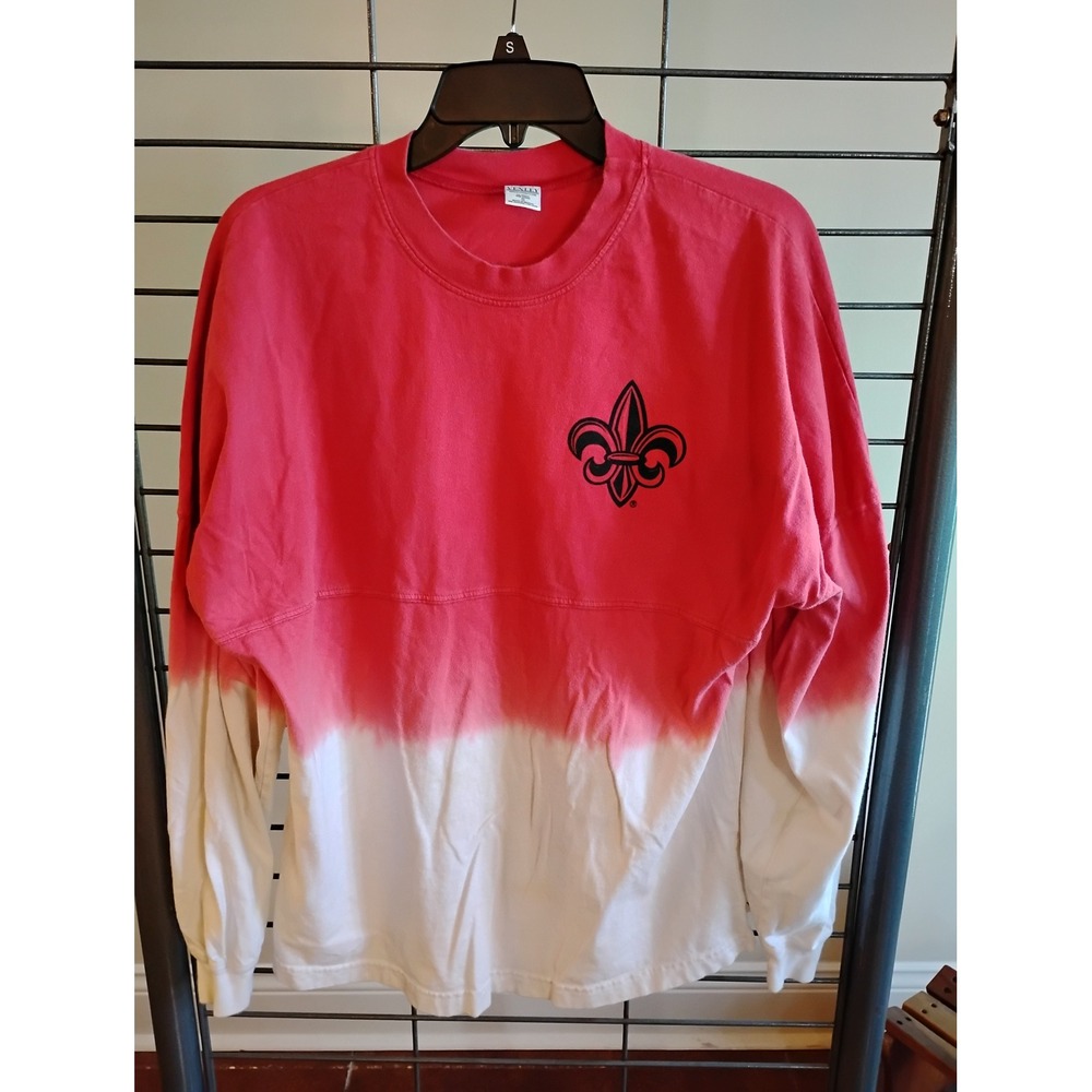 Venley Louisiana Ragin' Cajuns Red White Ombre Spirit Jersey‎ Small Fleur De Lis